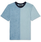 Howlin' - Distant Planet Colour-Block Cotton-Blend Terry T-Shirt - Blue