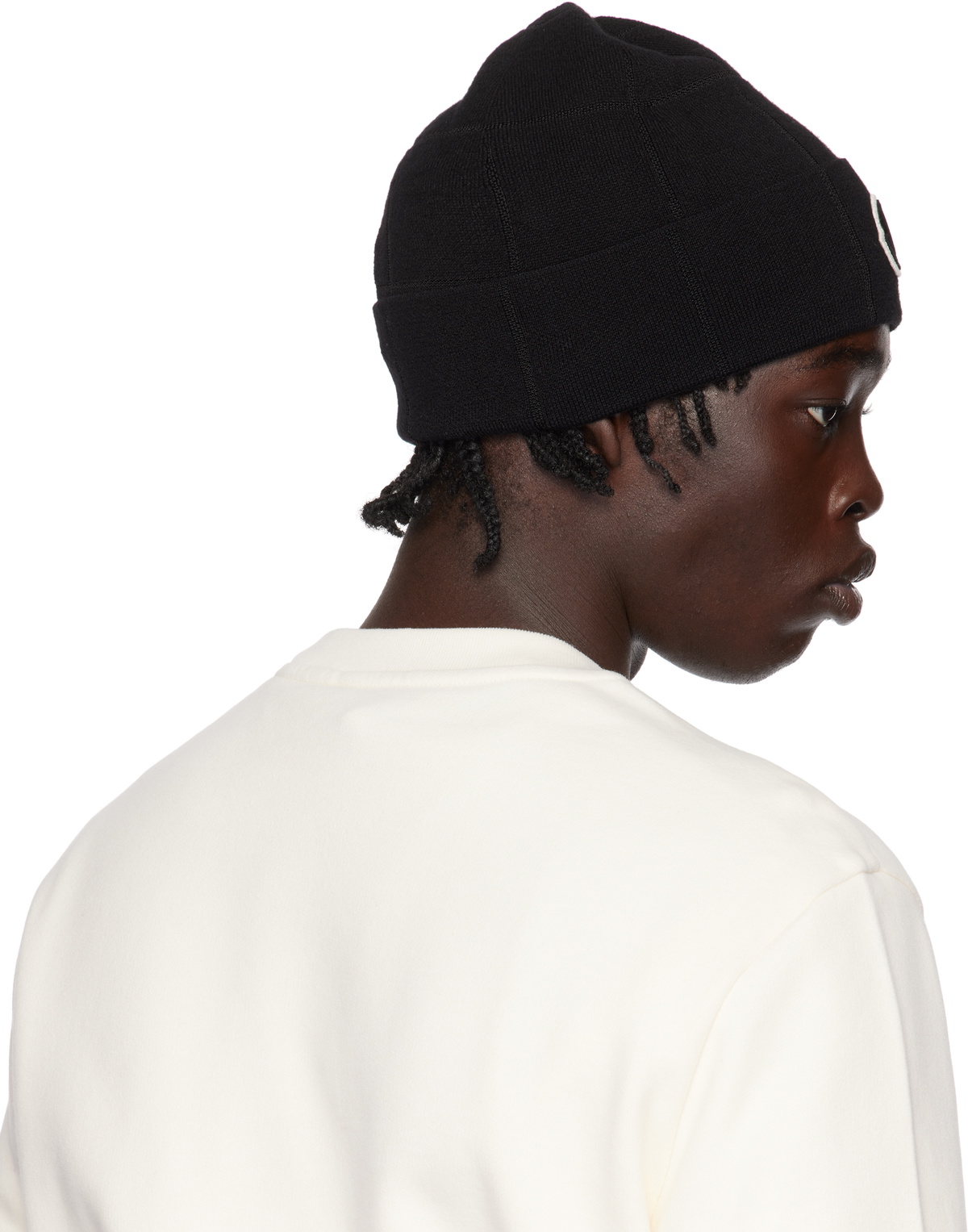 Moncler Genius Moncler x Palm Angels Black Logo Beanie Moncler Genius