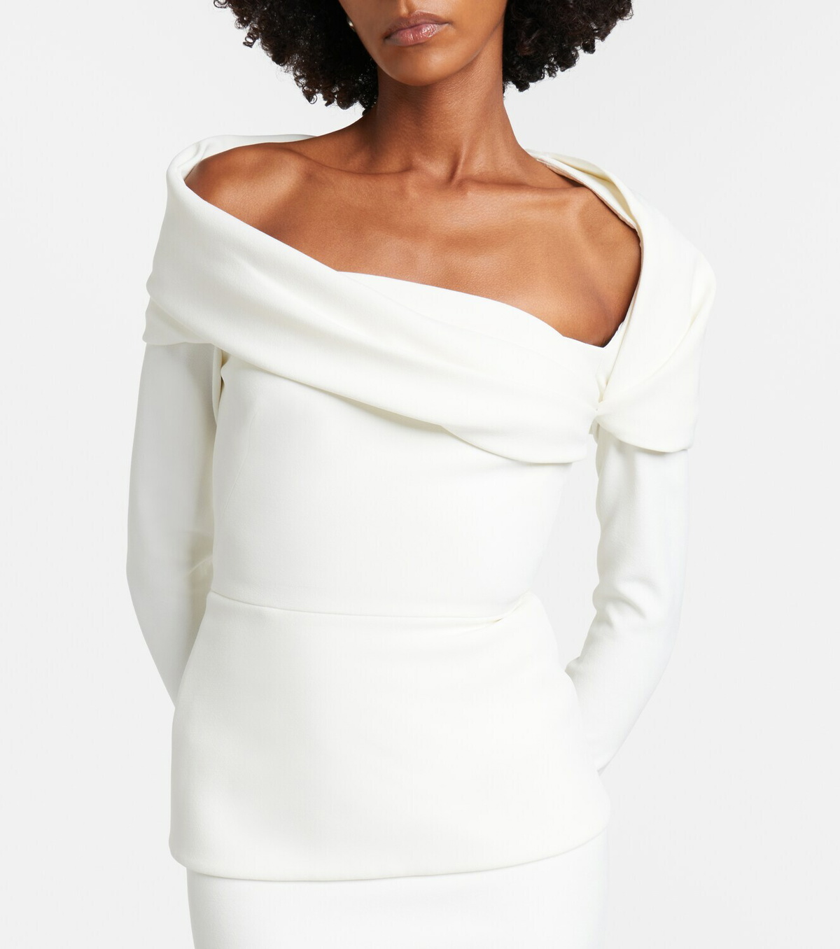 Safiyaa Millie draped crêpe gown