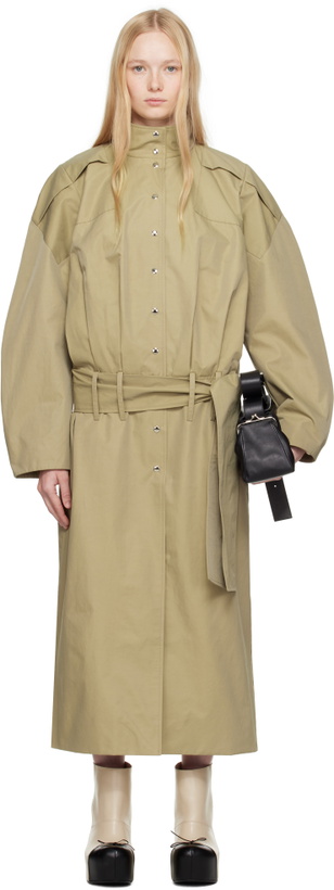 Photo: FIDAN NOVRUZOVA Beige Yohana Trench Coat