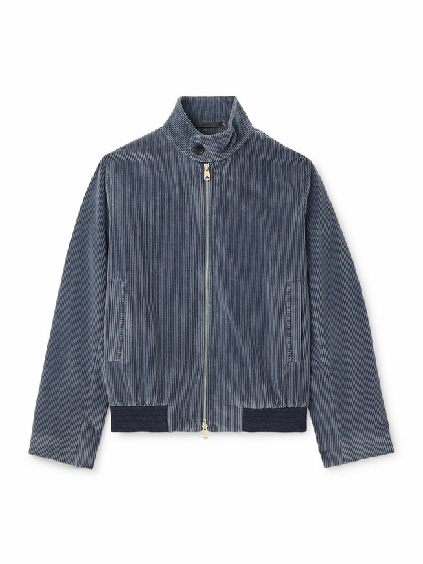 Photo: Paul Smith - Blue Cotton-Corduroy Bomber Jacket - Blue