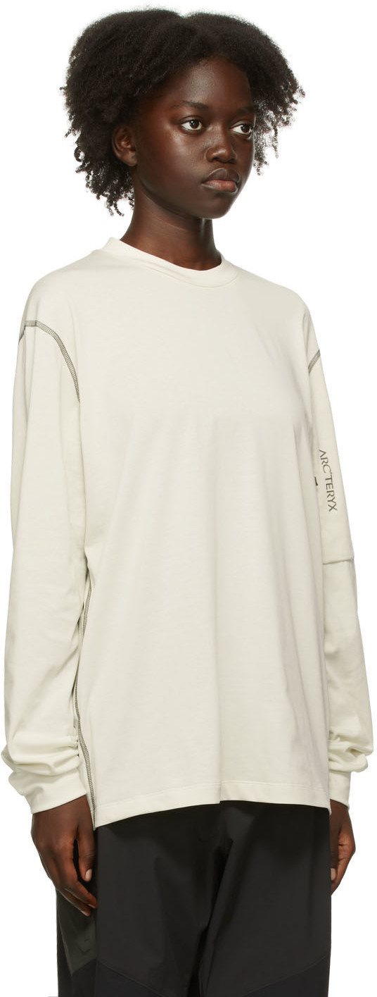 ARC'TERYX System A Off-White Copal Bird Long Sleeve T-Shirt