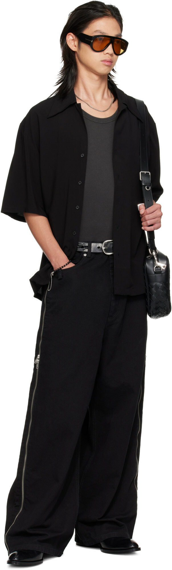 LU'U DAN Black Uniform Shirt