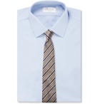 Canali - 8cm Striped Textured-Silk Tie - Men - Beige