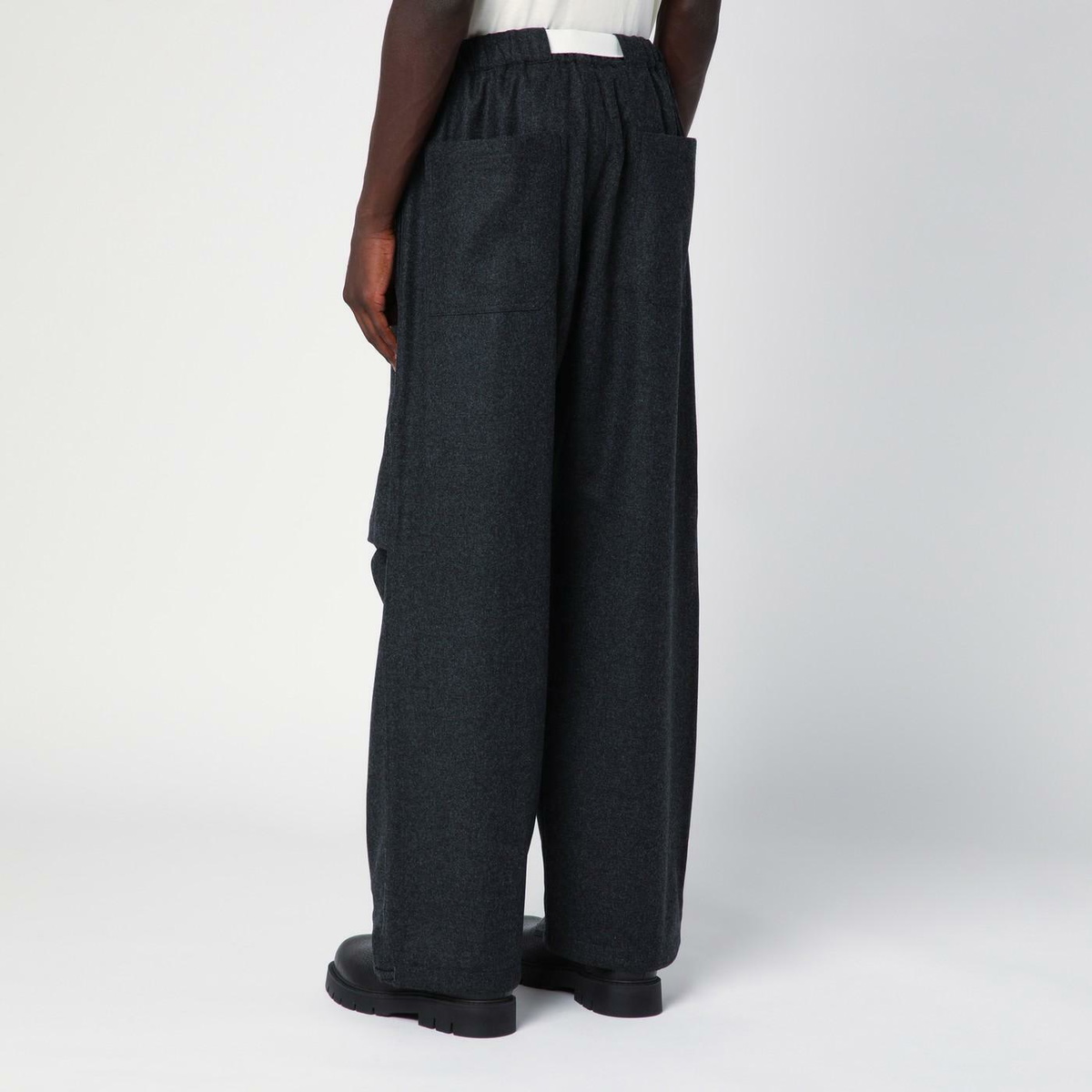 DARKPARK Dark Grey Track Pants In Wool