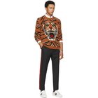 Gucci Orange Guccy Tiger Intarsia Sweater