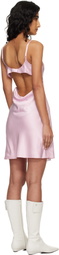 Courrèges Pink Lingerie Silk Minidress