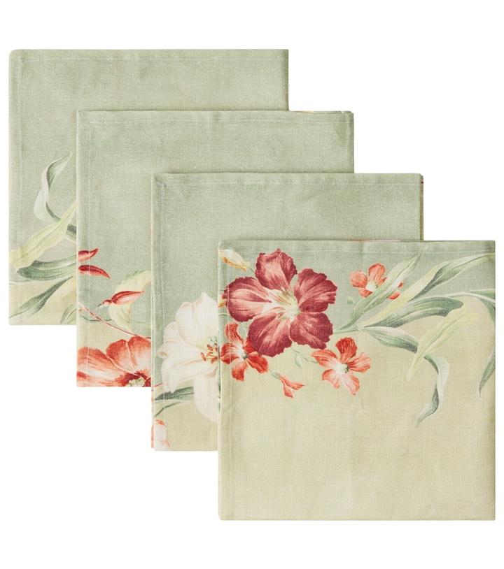 Photo: Cabana Ibiscus set of 4 linen napkins