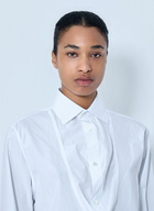 Maison Margiela White Folded V-Neck Collar Shirt