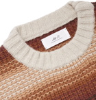 Mr P. - Striped Knitted Sweater - Brown