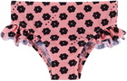 Marni Baby Pink & Black Flower Swim Bottoms