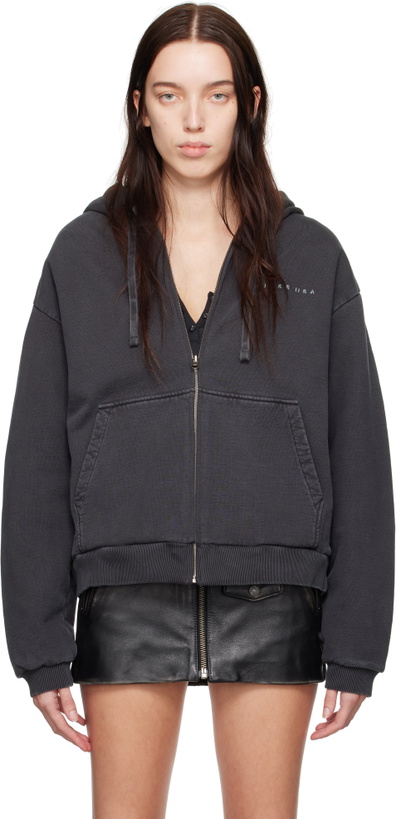 Photo: GUESS USA Gray Zip Reversible Hoodie