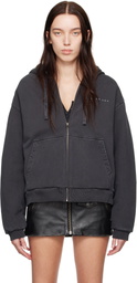 GUESS USA Gray Zip Reversible Hoodie