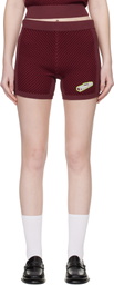 Casablanca Burgundy Bubble Jacquard Shorts