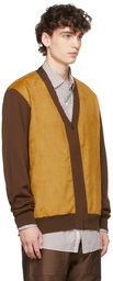 Nanamica Brown & Yellow Hybrid Cardigan