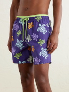 Vilebrequin - Moka Straight-Leg Mid-Length Printed ECONYL® Swim Shorts - Purple