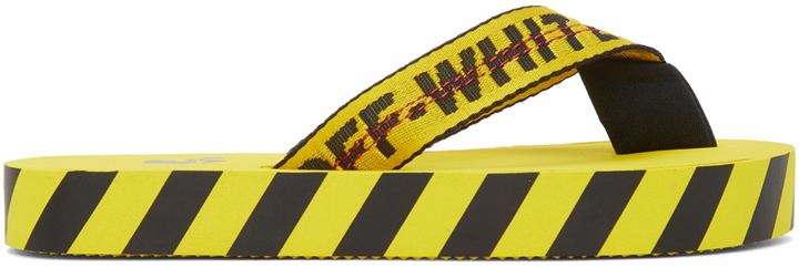 Photo: Off-White Yellow & Black Industrial Flip Flops