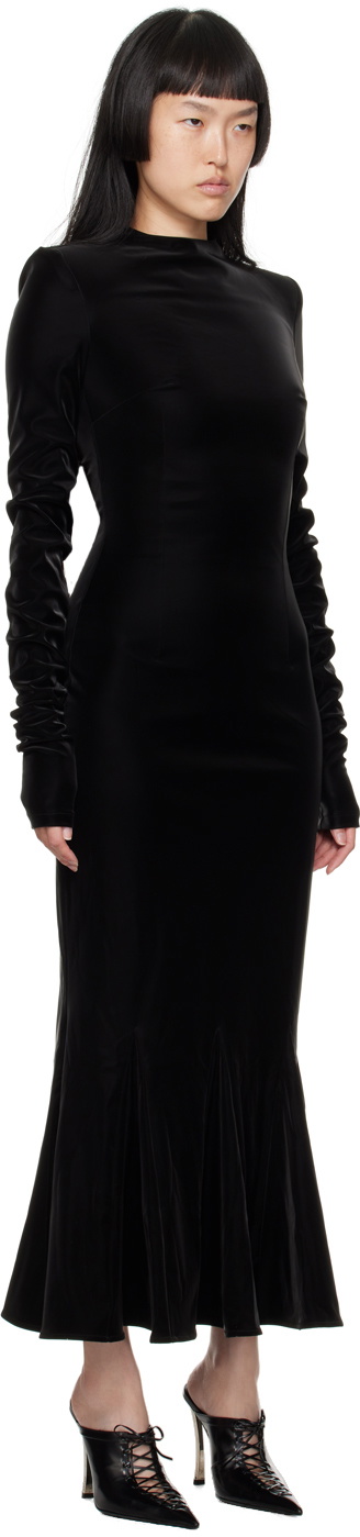 MISBHV Black Goth Midi Dress