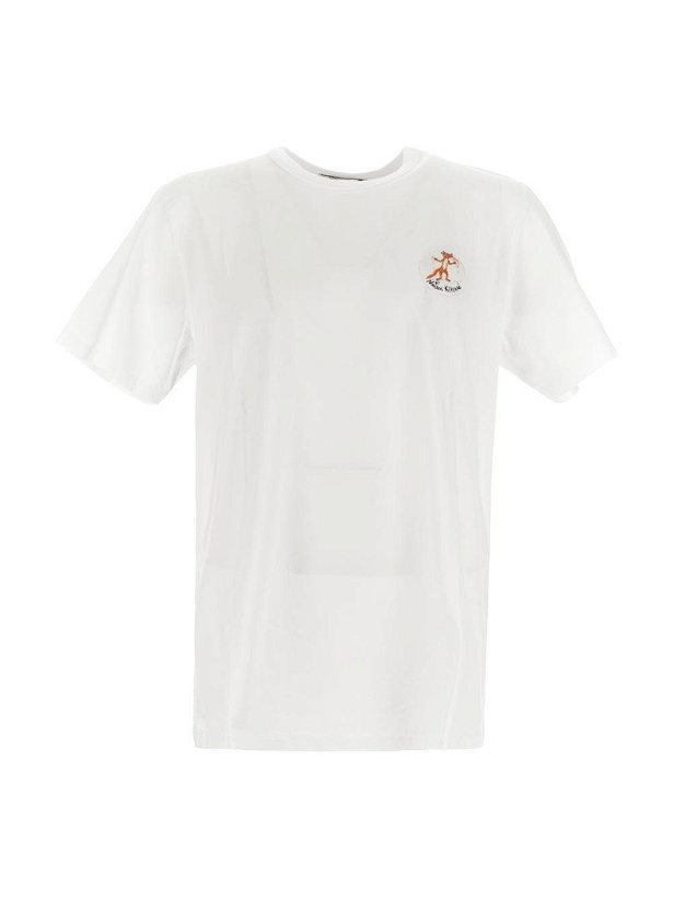 Photo: Maison Kitsune' X Olympia Le-Tan Embroidered White T Shirt