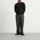 Percival Men's Appendix Long Sleeve Knitted Shirt in Black/Brown