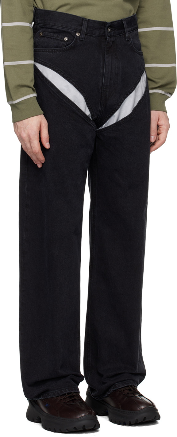 Y/Project Black Cut Out Jeans