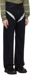 Y/Project Black Cut Out Jeans