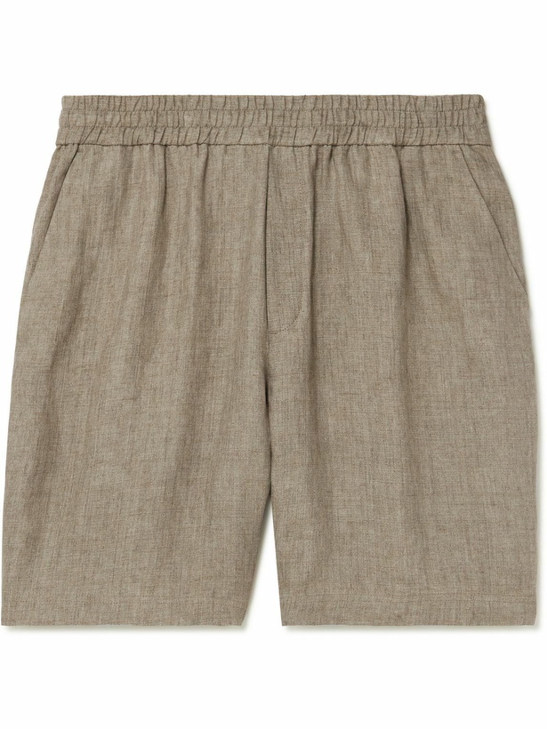 Photo: Sunspel - Straight-Leg Linen Drawstring Shorts - Brown