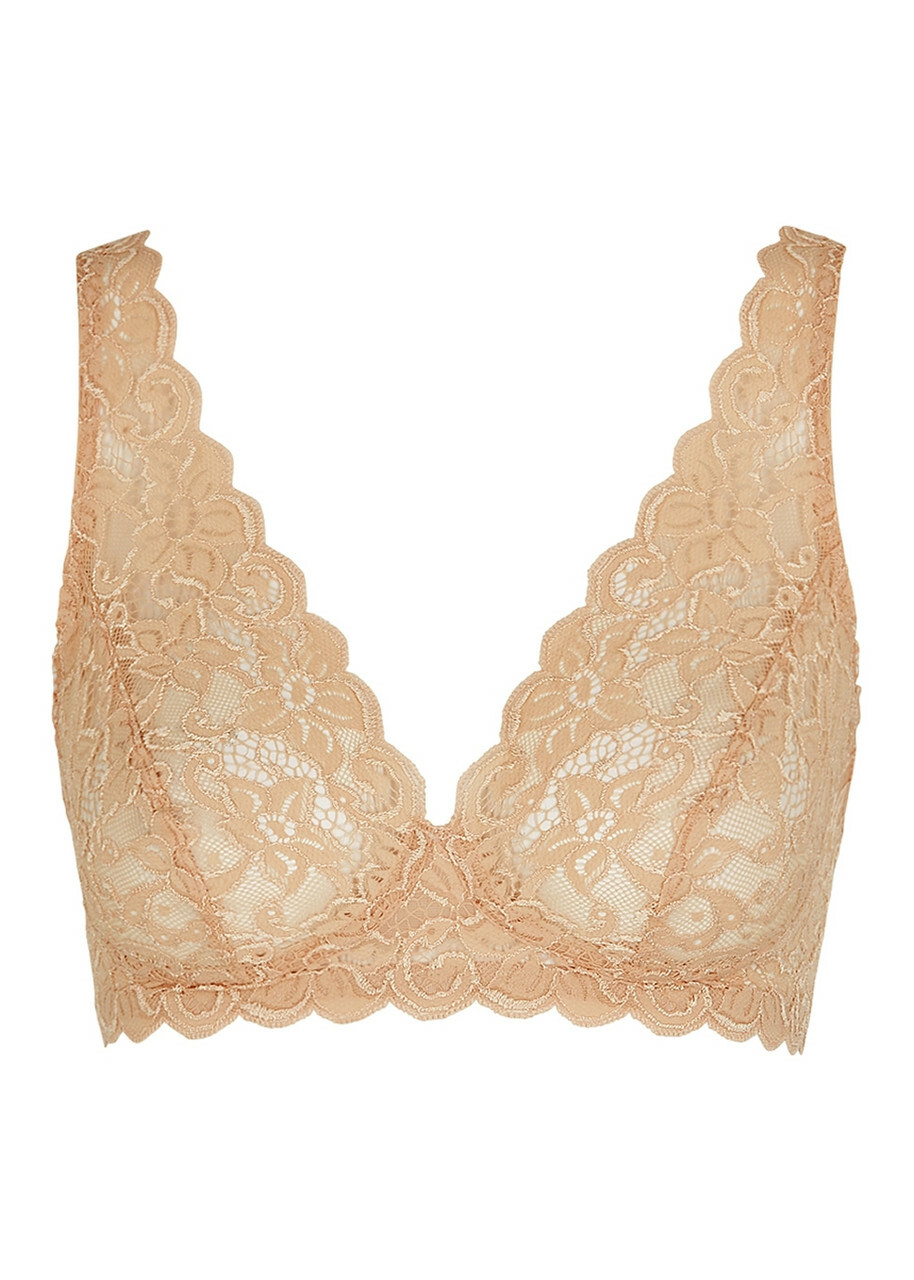 Hanro Moments Lace Soft-cup bra Beige