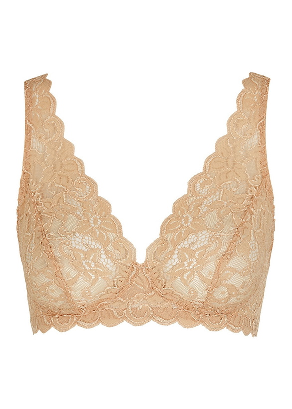 Photo: Hanro Moments Lace Soft-cup bra Beige