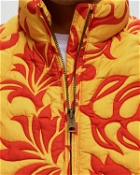 Erl Printed Quilted Puffer Woven Orange|Yellow - Mens - Down & Puffer Jackets