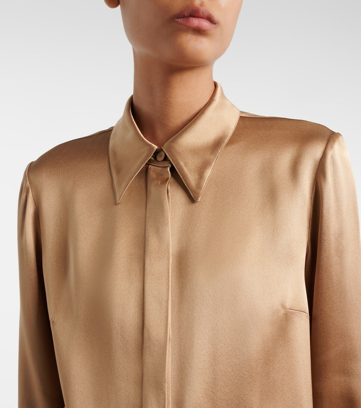 Gabriela Hearst Cruz silk satin shirt
