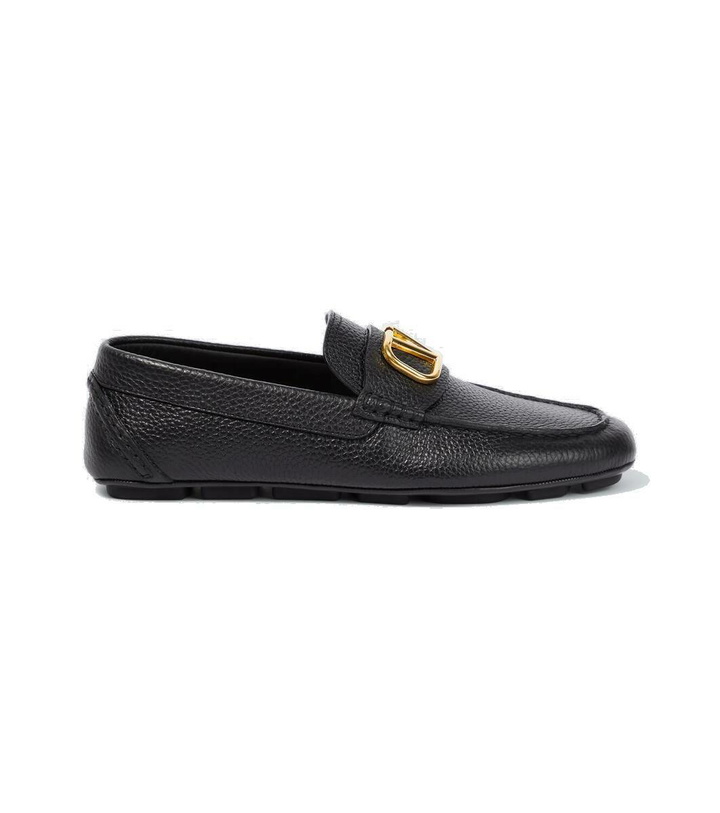 Photo: Valentino Garavani VLogo leather loafers