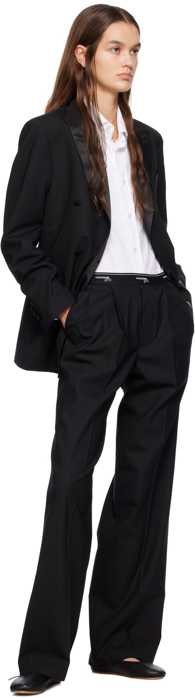 HommeGirls Black Tuxedo Trousers Hommegirls