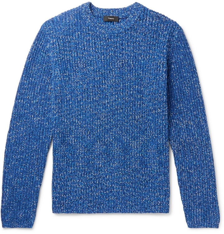 Photo: Theory - Donegal Cotton Sweater - Blue