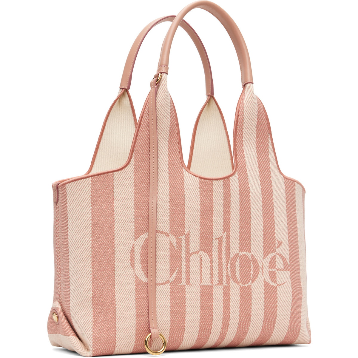Chloé Pink 'Chloé Stripy' East-West Tote