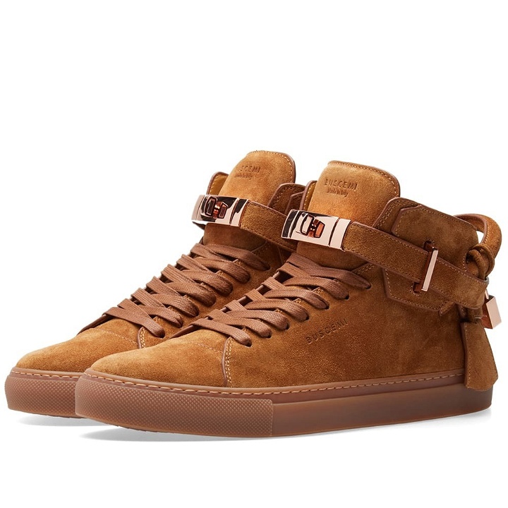 Photo: Buscemi 100MM Suede High Sneaker Brown