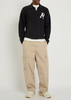 Represent Boucle Knit Cotton-blend Polo Jumper Black
