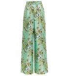 Pucci Printed silk wide-leg pants