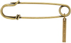 Dries Van Noten Brass Safety Pin Brooch