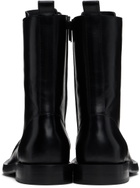 Ann Demeulemeester Black Gillian Pintuck Combat Boots