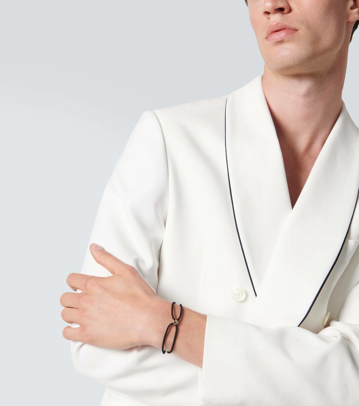 Octavia Elizabeth Parachute Nesting Gem 18kt gold bracelet with emerald