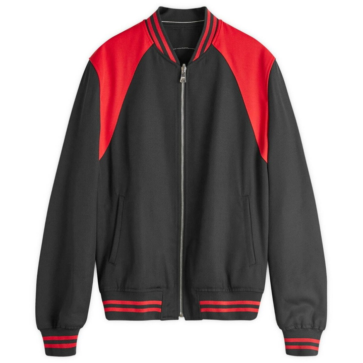 Photo: Alexander McQueen Men's Reversible Harness Bomber Jacket in Black