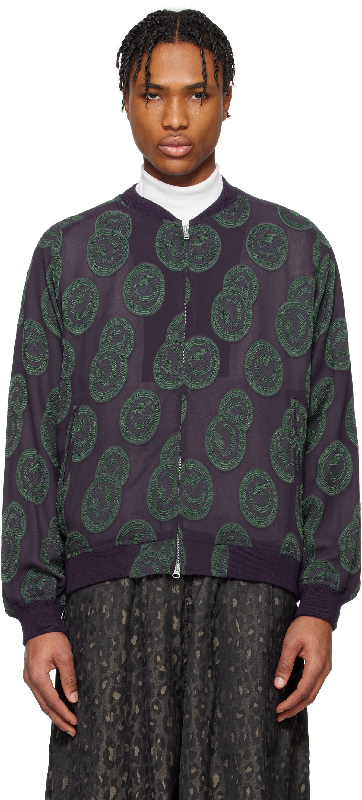 NEEDLES Black B.B. Bomber Jacket Needles