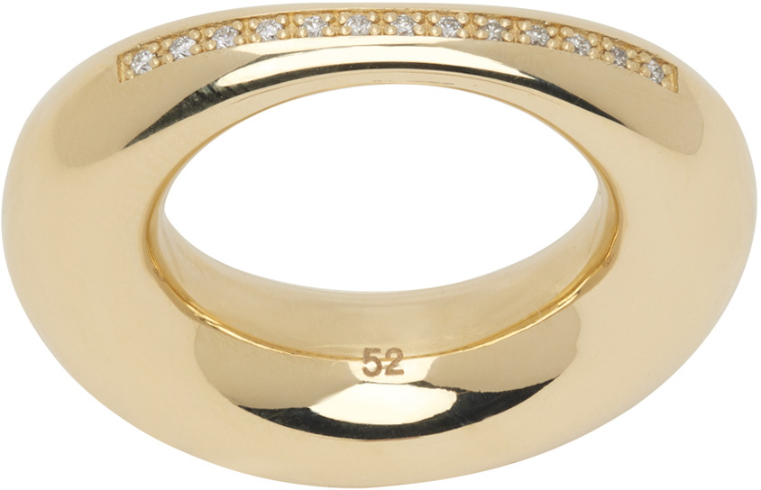 Lauren Rubinski Gold White Diamond Ring