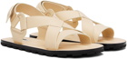 Jil Sander Beige Open Toe Sandals