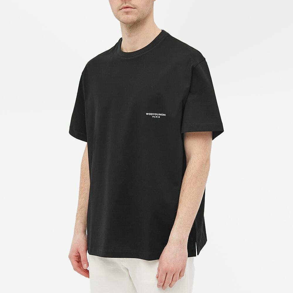 Wooyoungmi Men's Basic Back Logo T-Shirt in Black Wooyoungmi
