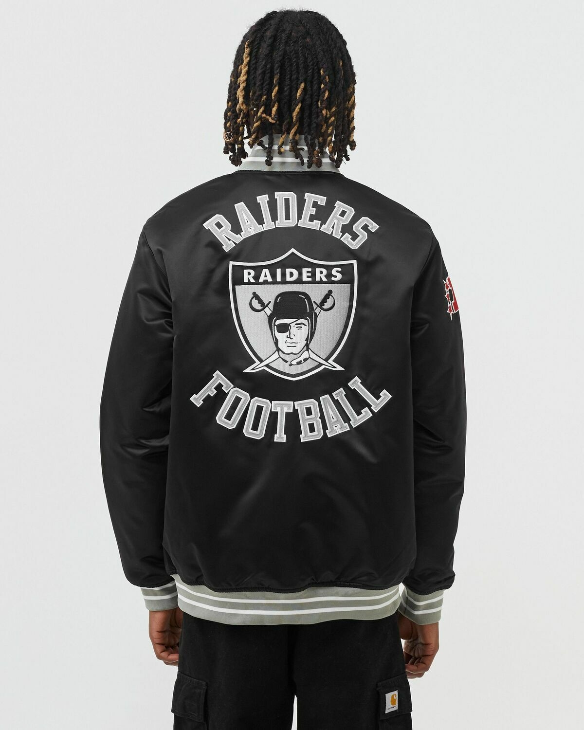 Mitchell & Ness Nfl Heavyweight Satin Jacket Oakland Raiders Black - Mens - College Jackets/Team Jackets