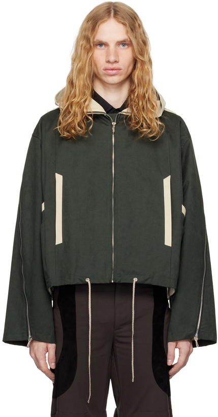 Photo: CMMAWEAR Khaki & Beige Hooded Ventilation Jacket