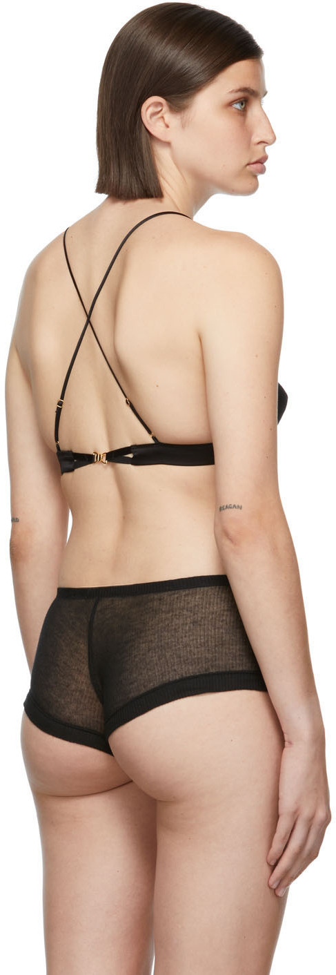 Kiki de Montparnasse Black Cashmere & Silk Intime Bra