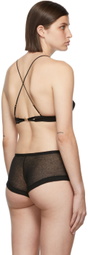 Kiki de Montparnasse Black Cashmere & Silk Intime Bra